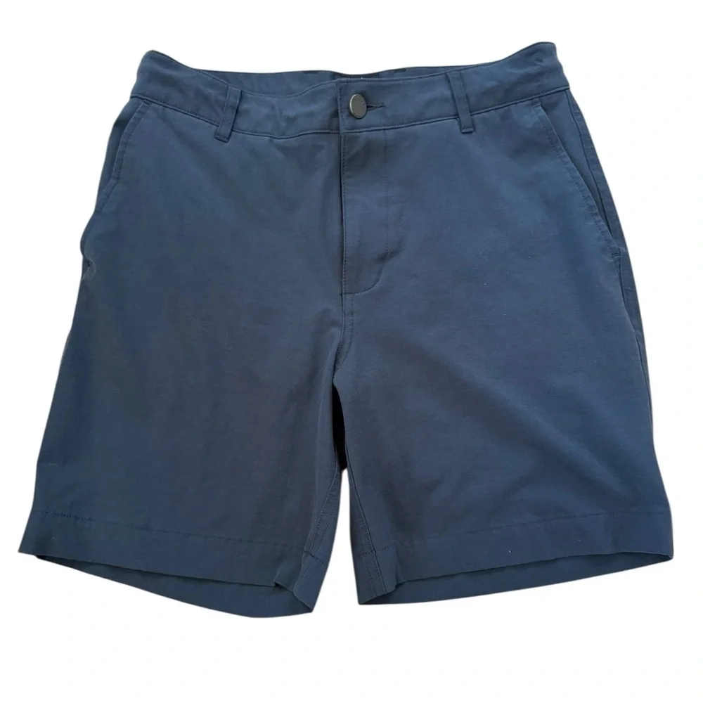 Faherty All Day Shorts Size 28 Navy Stretch Chino Style Excellent Condition